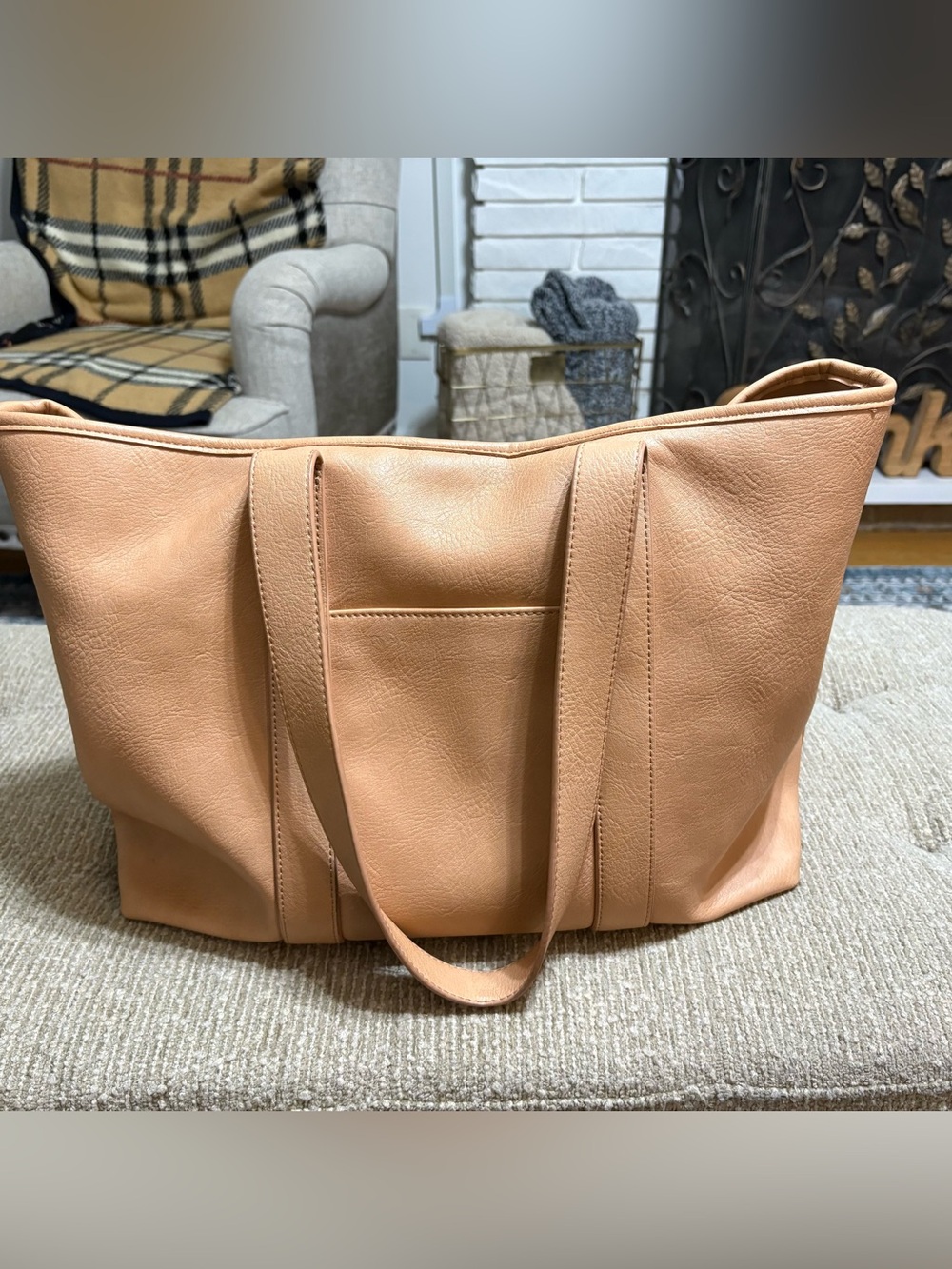 Anthropologie Camel Everyday Tote Bag